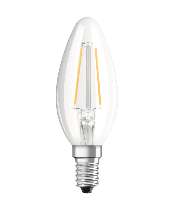 Osram LED Star Classic klar kertepære E14 2,5 W